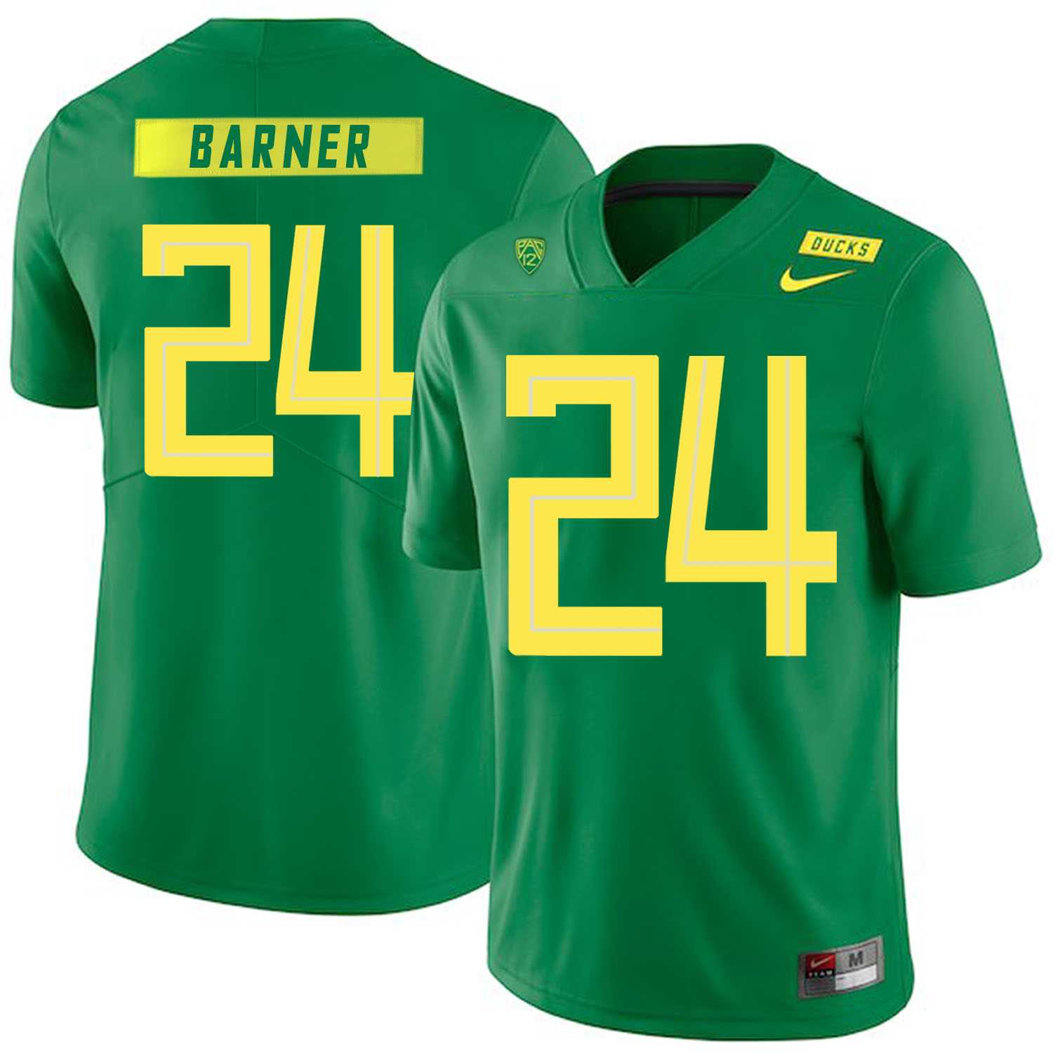 Oregon Ducks #24 Kenjon Barner Apple Green Nike College Football Jersey